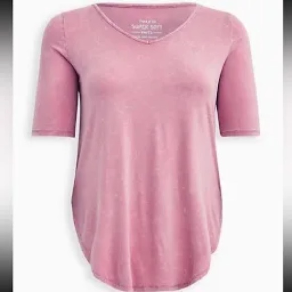 torrid Tops - NWOT Torrid plus size super soft mineral wash tunic top 4x blush